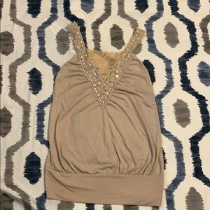 Tan First Layer Fitted Cami Size M